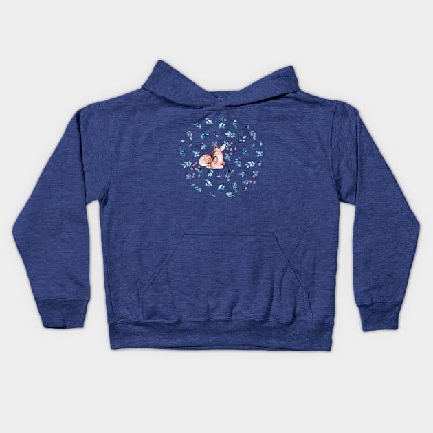 Little Cute Reindeer Kids Hoodie by ninoladesign